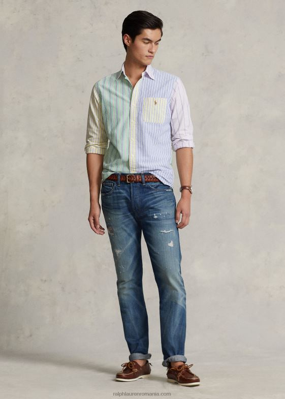 cămașă distractivă cu dungi bărbați Ralph Lauren cămașă distractivă oxford cu dungi clasice 04688928