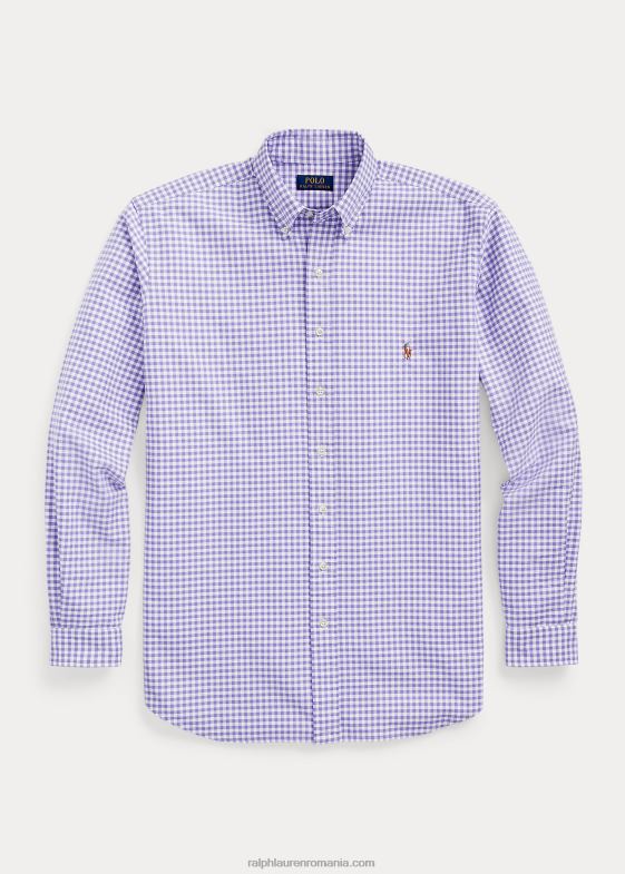 cactus violet/alb bărbați Ralph Lauren cămașă oxford vichy 046881423