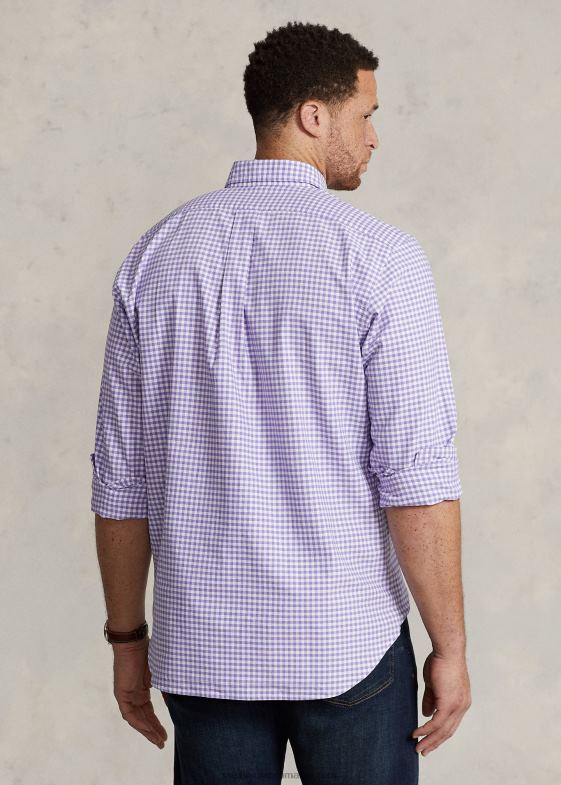 cactus violet/alb bărbați Ralph Lauren cămașă oxford vichy 046881423