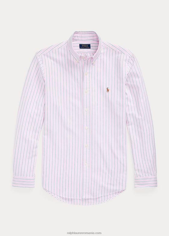 carmel roz/marine multi bărbați Ralph Lauren cămașă oxford cu dungi clasice 046888417