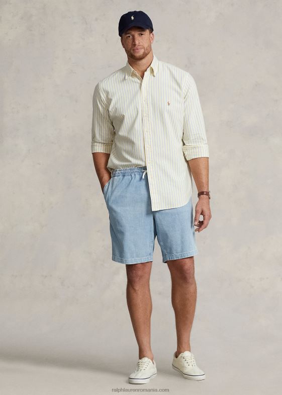 galben/blumarin multi bărbați Ralph Lauren cămașă oxford cu potrivire clasică 046881599