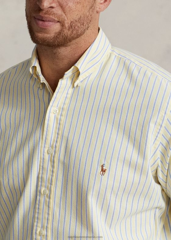 galben/blumarin multi bărbați Ralph Lauren cămașă oxford cu potrivire clasică 046881599