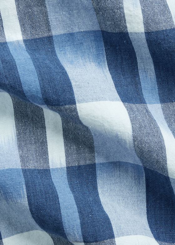 indigo bărbați Ralph Lauren cămașă de tabără de in-bumbac cu potrivire clasică 04688649