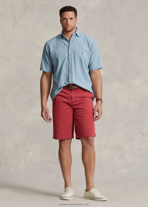 indigo deschis bărbați Ralph Lauren cămașă din cambray 046881429