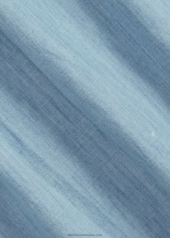 indigo deschis bărbați Ralph Lauren cămașă din cambray 046881429