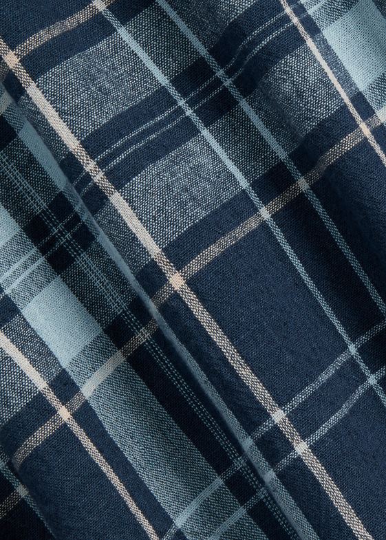 indigo kaki bărbați Ralph Lauren cămașă de tabără din poplin în carouri, cu potrivire clasică 04688767