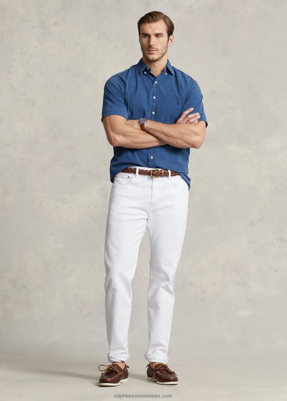 indigo închis bărbați Ralph Lauren cămașă seersucker 046881598