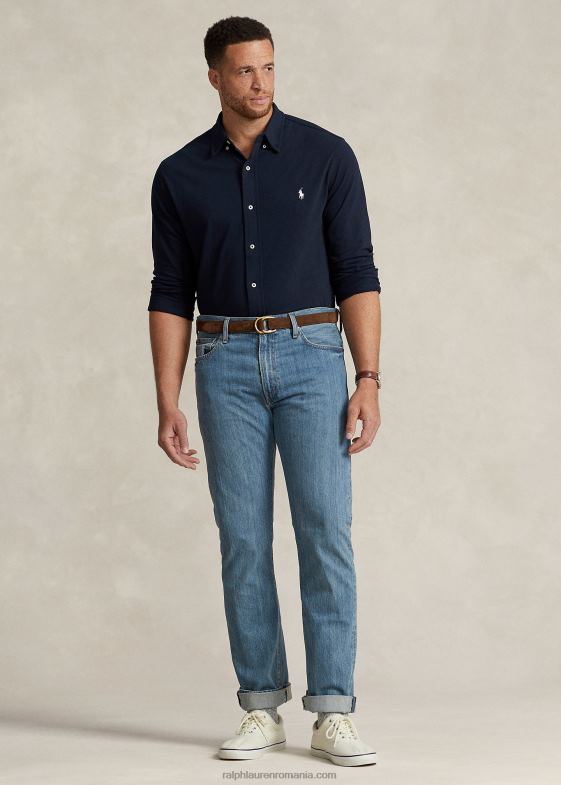 marina aviator bărbați Ralph Lauren cămașă din plasă cu greutate penă 046881869