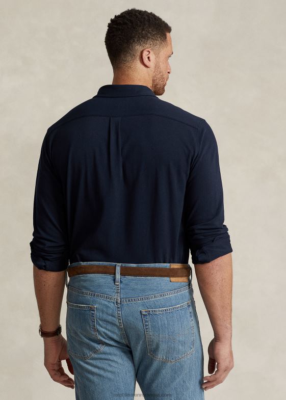 marina aviator bărbați Ralph Lauren cămașă din plasă cu greutate penă 046881869