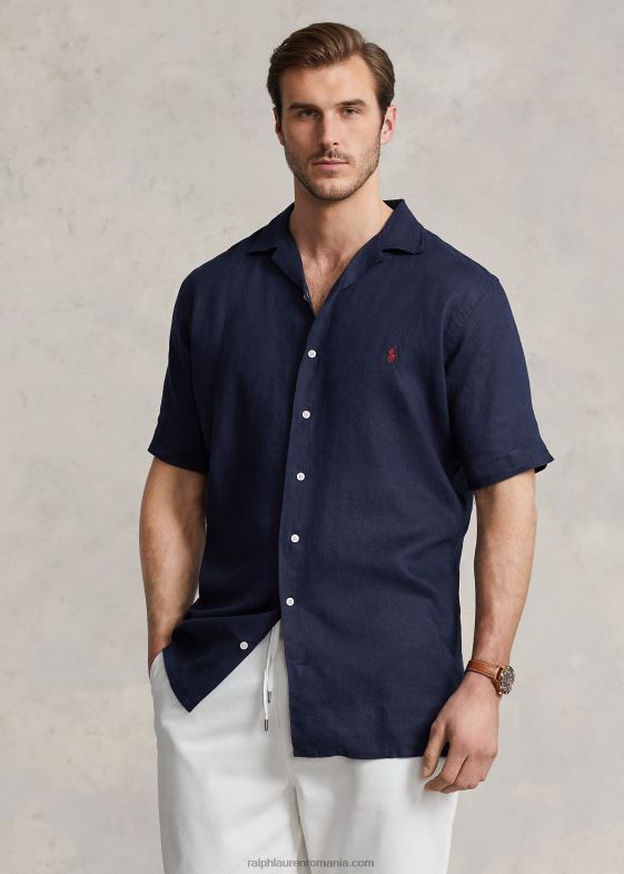 marina newport bărbați Ralph Lauren cămașă de tabără de in 046881495