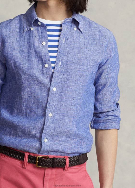 moștenire regală bărbați Ralph Lauren cămașă de in cambray personalizată 04688963