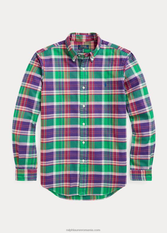 mov/verde multi bărbați Ralph Lauren cămașă din twill în carouri personalizat 04688787