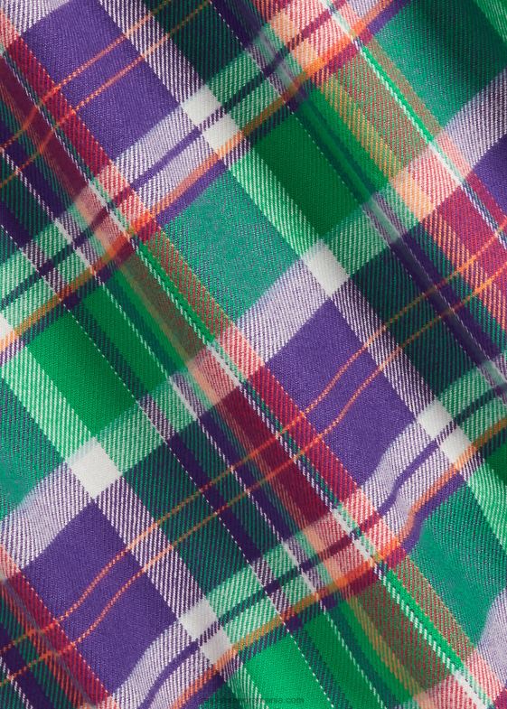 mov/verde multi bărbați Ralph Lauren cămașă din twill în carouri personalizat 04688787