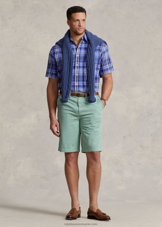 multi albastru bărbați Ralph Lauren cămașă oxford în carouri 0468847