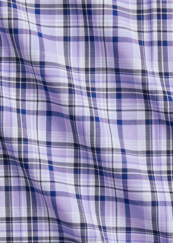 multi albastru deschis bărbați Ralph Lauren cămașă din poplin stretch în carouri 046881810