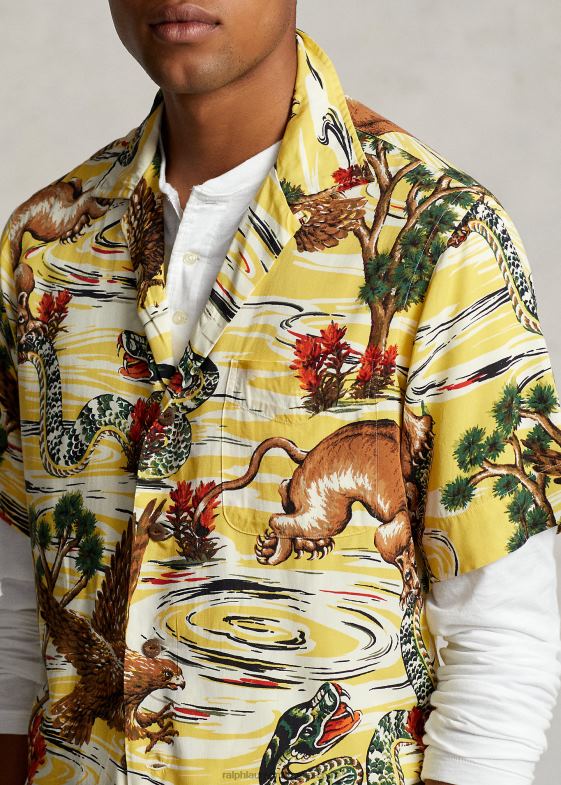 multi bărbați Ralph Lauren cămașă de tabără cu imprimeu 046881050