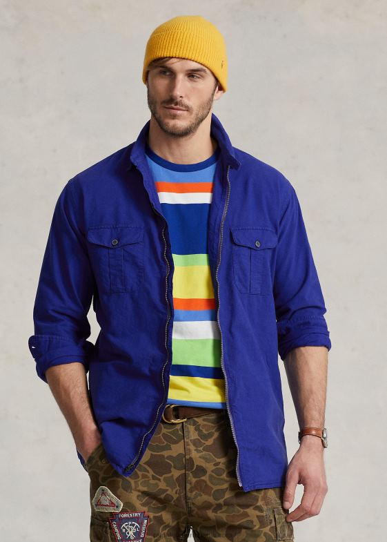 oraș regal bărbați Ralph Lauren supracămașă oxford vopsită în haine 046881347