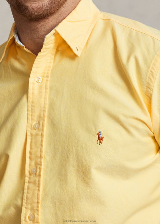 oxford galben bărbați Ralph Lauren emblematica cămașă oxford 046881438