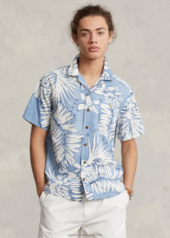 palme batik bărbați Ralph Lauren Cămașă de tabără din bumbac-in cu potrivire clasică 04688479