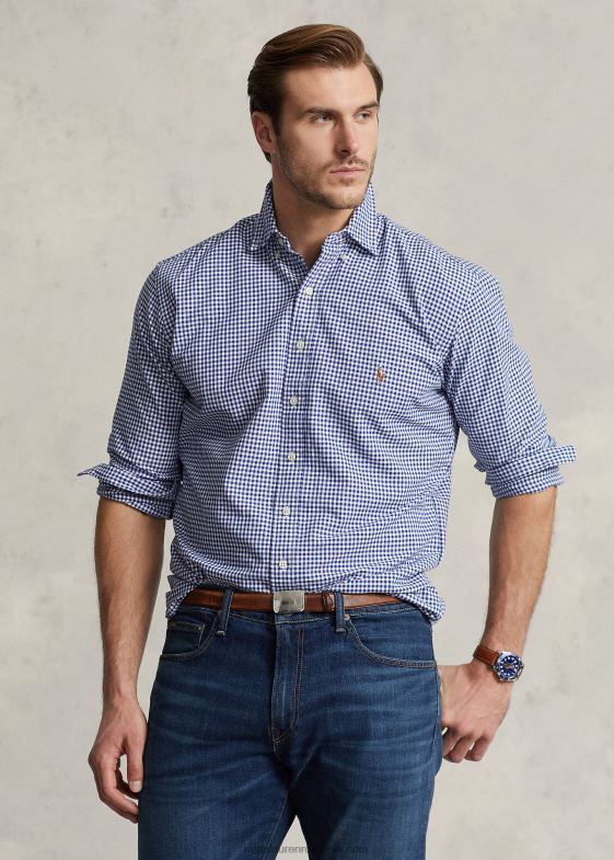 regal/alb bărbați Ralph Lauren cămașă oxford în carouri 046881327