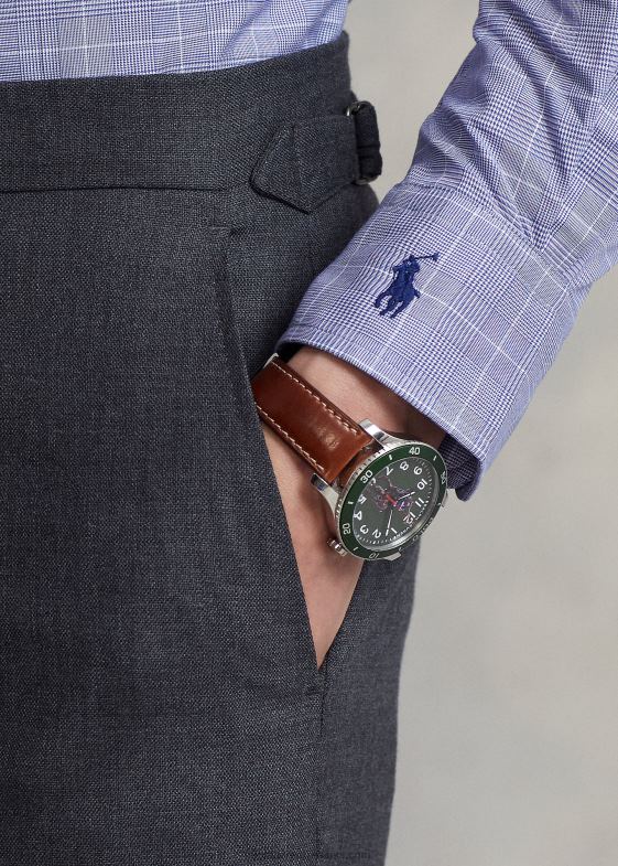 5089 albastru ocean/alb bărbați Ralph Lauren cămașă din twill în carouri, personalizată 04688836