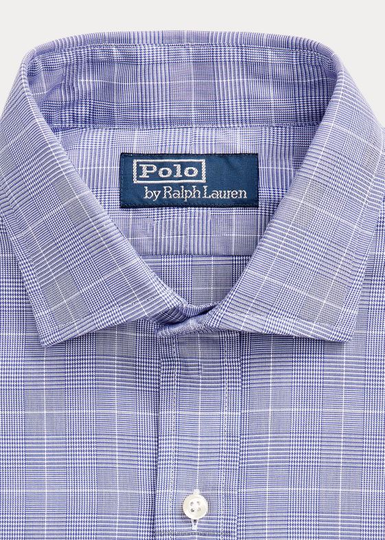 5089 albastru ocean/alb bărbați Ralph Lauren cămașă din twill în carouri, personalizată 04688836