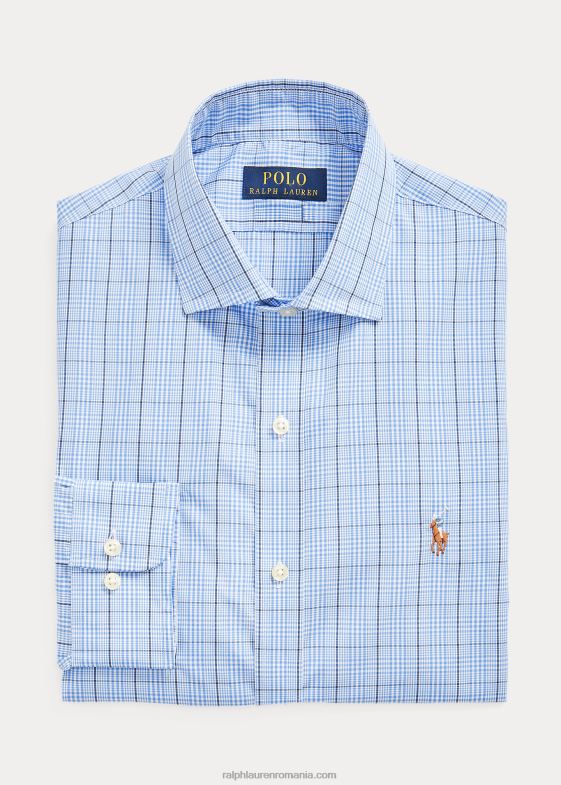 5497 albastru/alb multi bărbați Ralph Lauren cămașă de performanță în carouri slim fit 046881260
