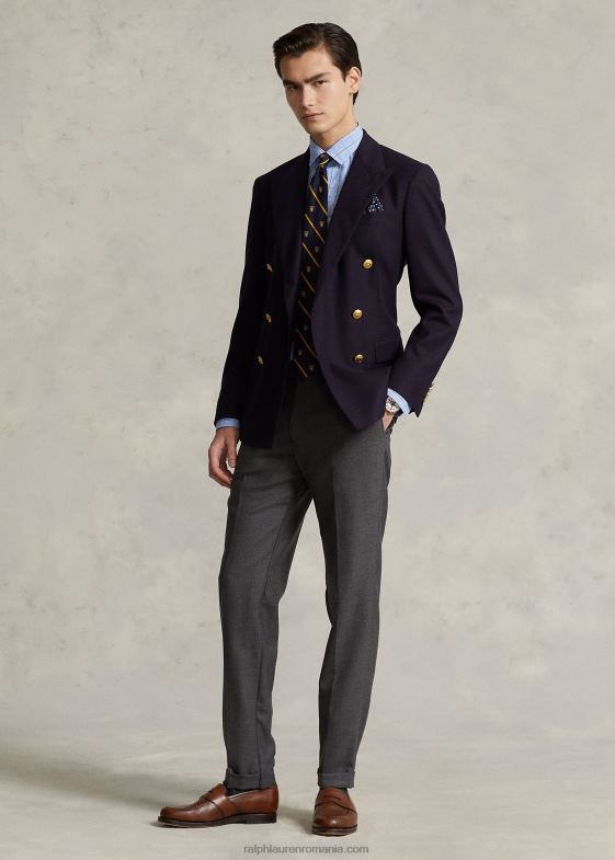 5497 albastru/alb multi bărbați Ralph Lauren cămașă de performanță în carouri slim fit 046881260