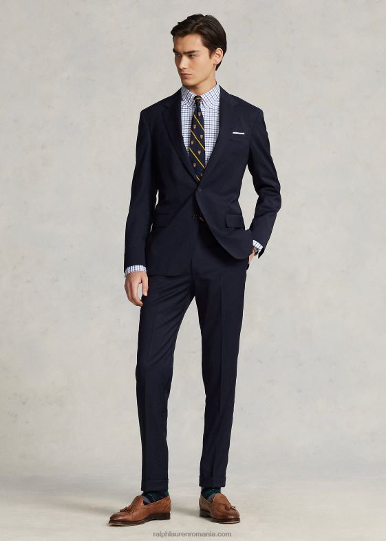 alb/albastru multi bărbați Ralph Lauren cămașă oxford în carouri personalizată 046881189