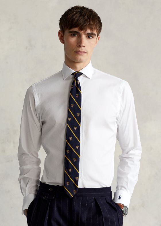 alb bărbați Ralph Lauren cămașă poplin personalizată 046888475