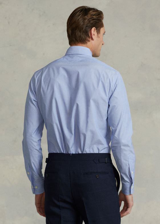 albastru bărbați Ralph Lauren cămașă din poplin regent personalizată 046888482