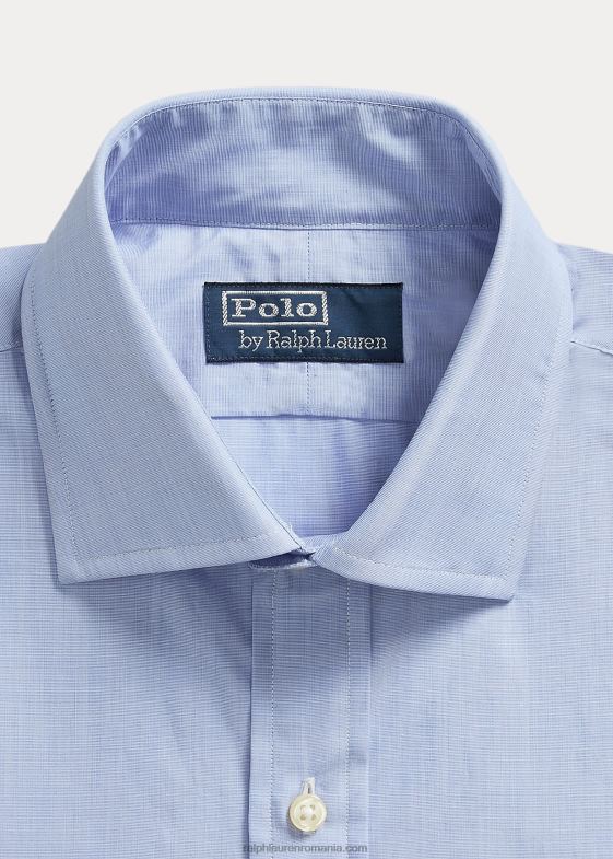albastru bărbați Ralph Lauren cămașă din poplin regent personalizată 046888482