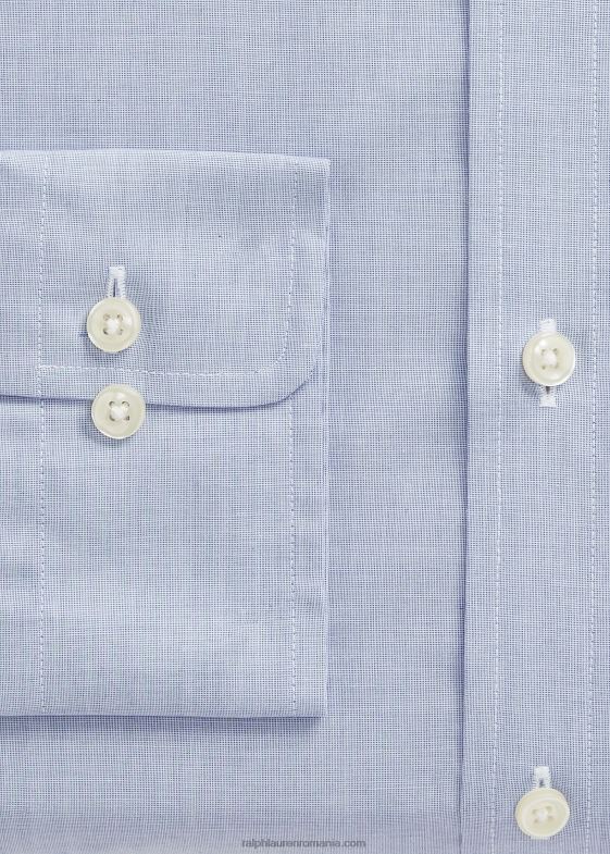 albastru deschis/alb bărbați Ralph Lauren cămașă din poplin slim fit 046881011