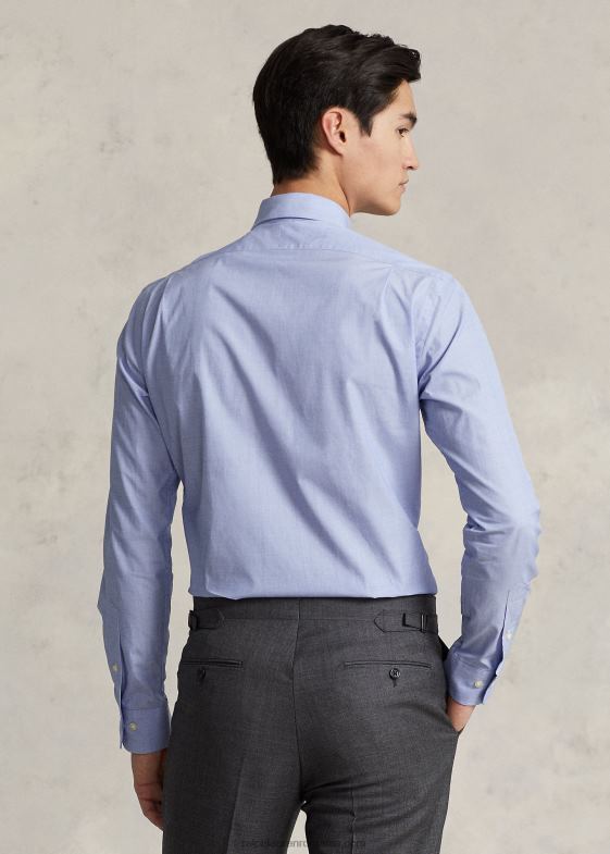 albastru mediteranean bărbați Ralph Lauren cămașă personalizată cap la cap 046881117