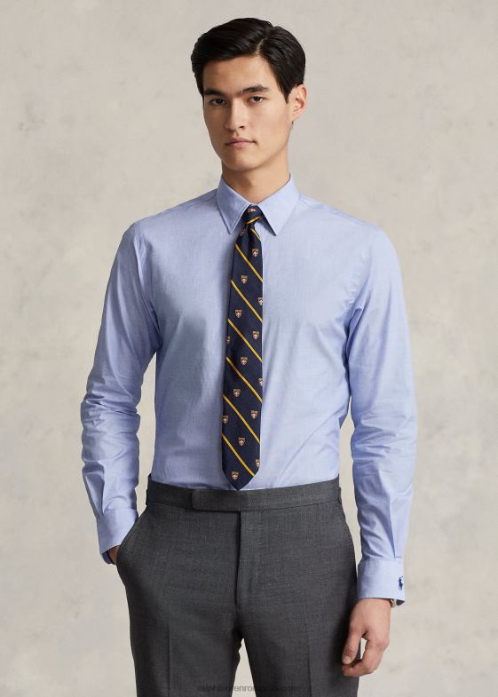 albastru mediteranean bărbați Ralph Lauren cămașă personalizată cap la cap 046881117