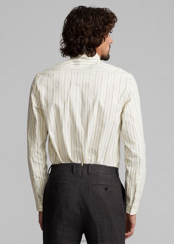 bărbați Ralph Lauren cămașă dobby în dungi slim fit 046881793