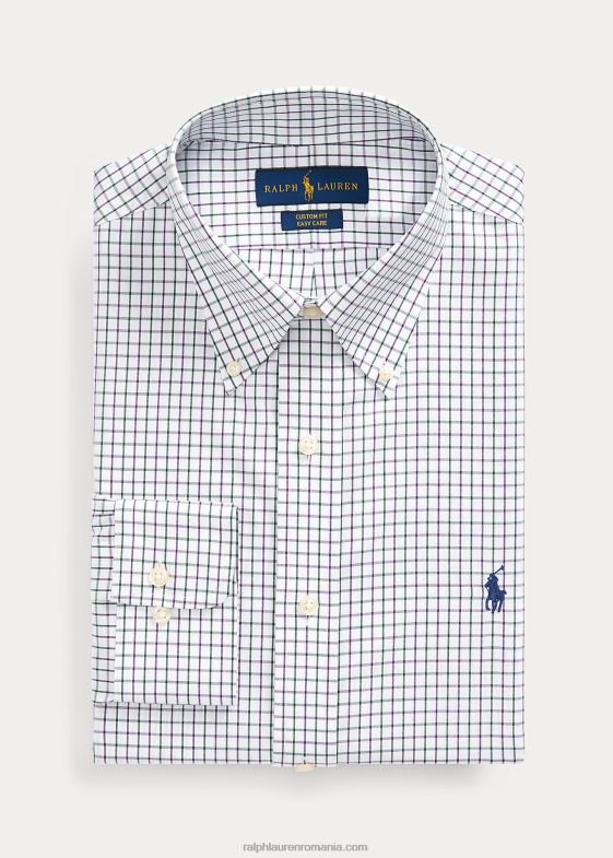 multi violet/alb bărbați Ralph Lauren cămașă oxford tattersall personalizată 046881249