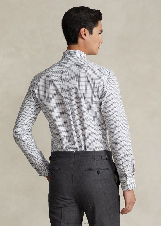 multi violet/alb bărbați Ralph Lauren cămașă oxford tattersall personalizată 046881249