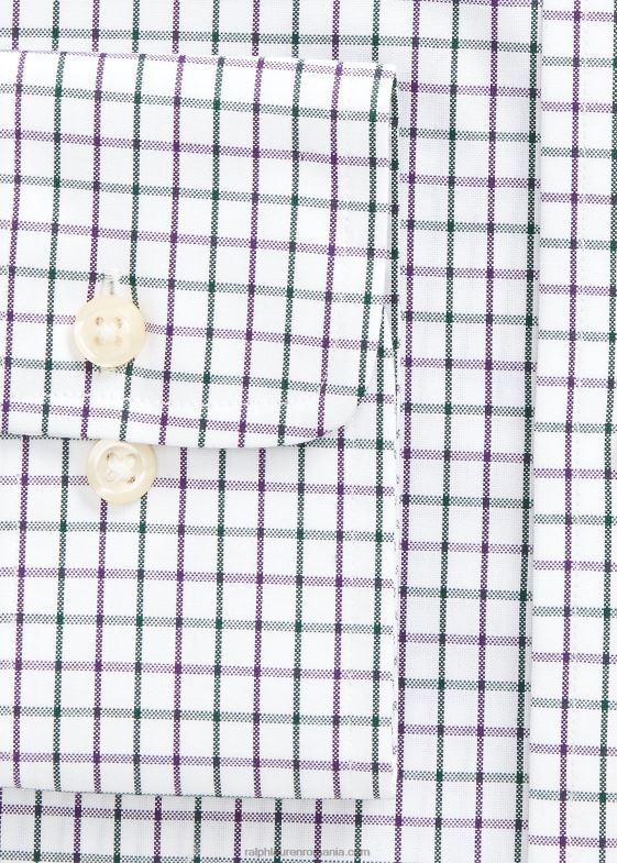 multi violet/alb bărbați Ralph Lauren cămașă oxford tattersall personalizată 046881249