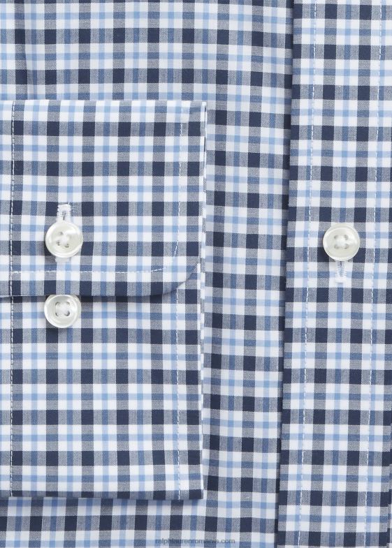 navy multi bărbați Ralph Lauren cămașă din poplin în carouri slim fit 046881141
