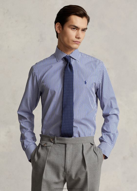 regal/alb bărbați Ralph Lauren cămașă din poplin regent personalizată 046881253