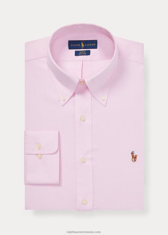 roz/alb bărbați Ralph Lauren cămașă oxford slim fit, ușor de întreținut 046881043