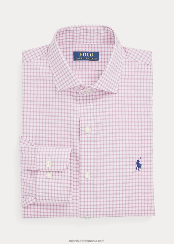 roz carmel/alb bărbați Ralph Lauren cămașă slim din poplin cu carouri 04688745
