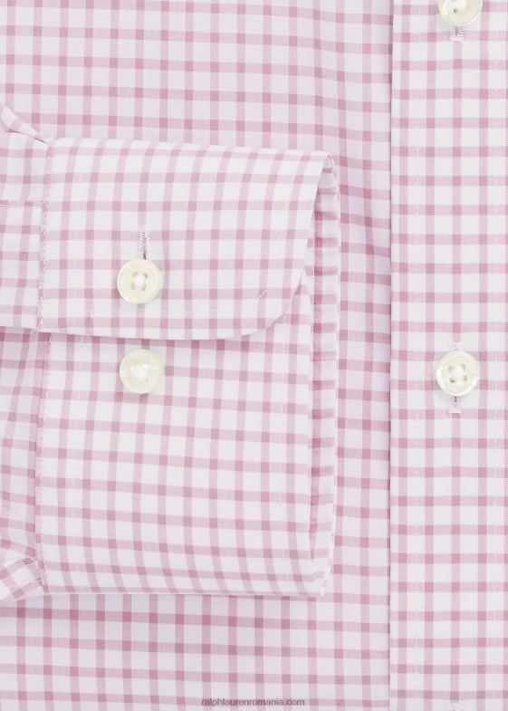 roz carmel/alb bărbați Ralph Lauren cămașă slim din poplin cu carouri 04688745