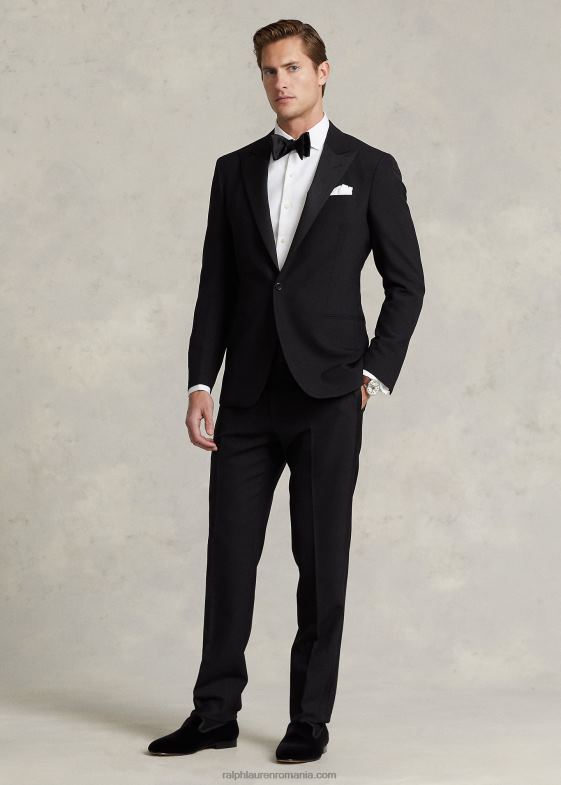 negru bărbați Ralph Lauren polo lână barathea peak tuxedo 046881204