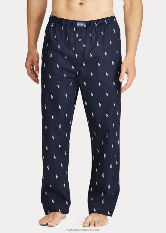 bleumarin/alb bărbați Ralph Lauren pantaloni de dormit peste tot pentru ponei 046881676