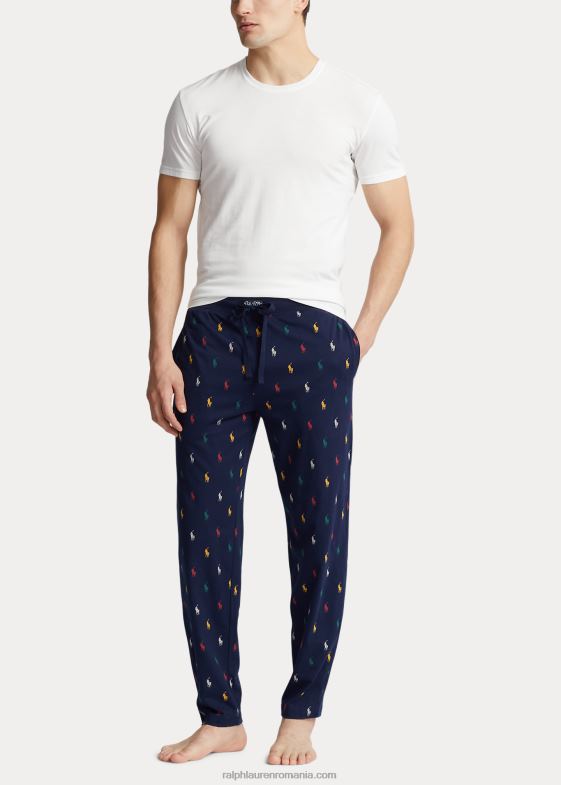 bleumarin/verde/rosu/galben bărbați Ralph Lauren pantalon de pijama din jerseu de ponei semnătură 046881051