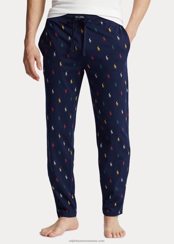 bleumarin/verde/rosu/galben bărbați Ralph Lauren pantalon de pijama din jerseu de ponei semnătură 046881051