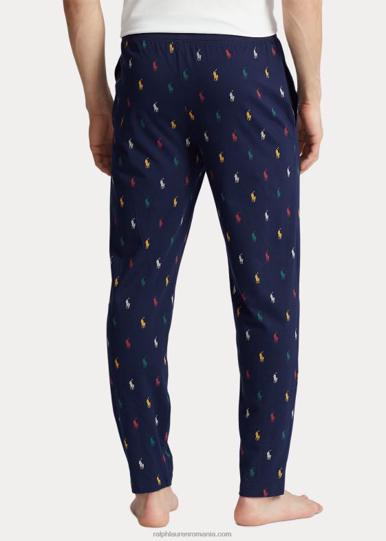 bleumarin/verde/rosu/galben bărbați Ralph Lauren pantalon de pijama din jerseu de ponei semnătură 046881051