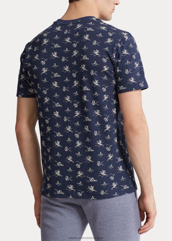 imprimeu ancoră de epocă bărbați Ralph Lauren cămașă de somn tricotată 04688370